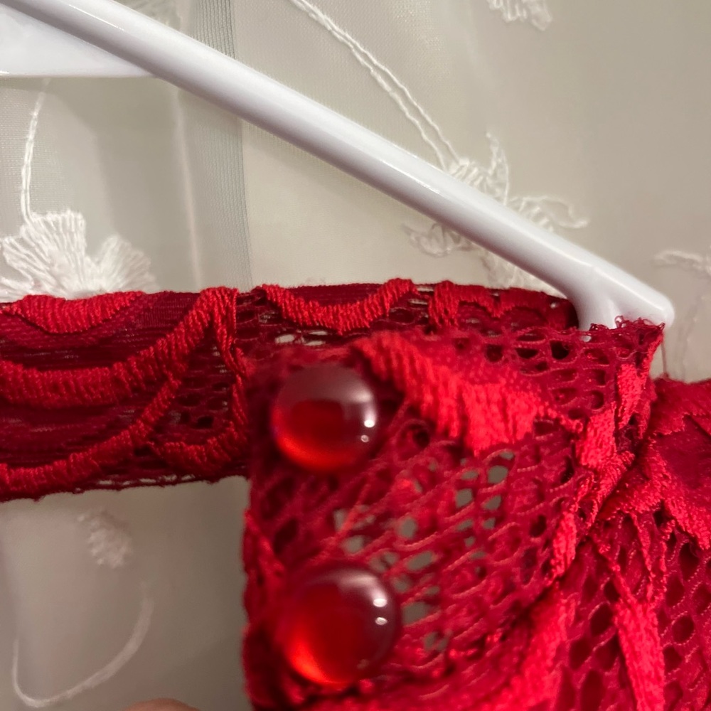 💥4/$20 BUNDLE. Red Lace Christmas or New Years Dress - Picture 5 of 7